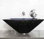 SL003 Vanity Basin-Low Iron Glass Indigo Blue