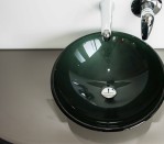 CB005 Vanity Basin-Low Iron Glass Tana Green