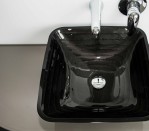 CB005 Vanity Basin-Low Iron Glass Black Armour